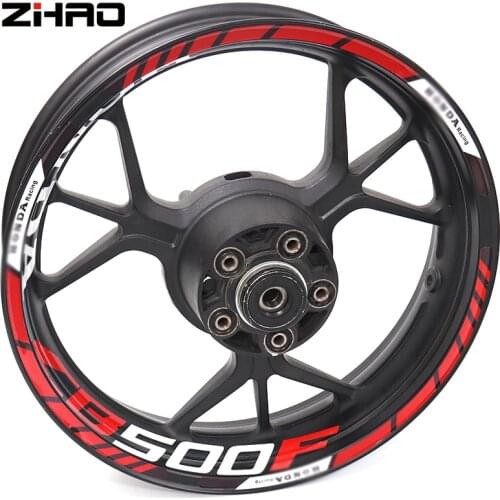 For Honda CB500F CB 500F Motorcycle Reflective Wheel Rim Stripe Decal Sticker Front Rear Decal Full Set