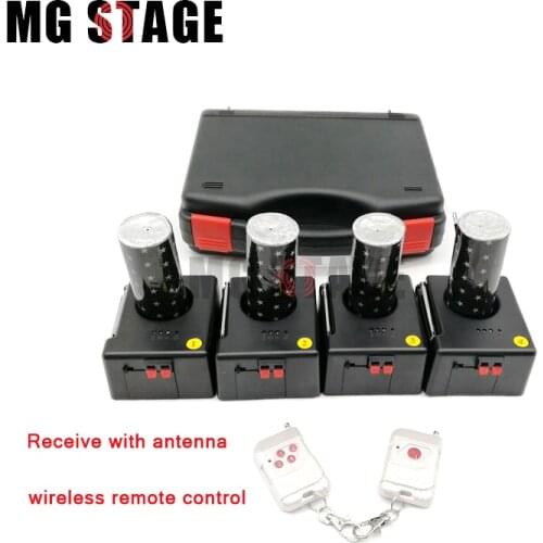 Cold Firework Ignition Machine Wireless Remote Pyrotechnics 4Cues Receiver Stage Equipment Fountain System 1case 4Base Firing