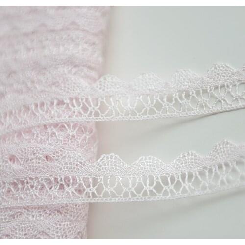 Hot sale Pink light polyester knitting accessories handmade lace dress edge 2.5 cm wide lace material G891