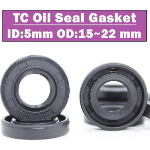 ID 5mm Oil Seal Gasket TC Type Inner 5x15/16/17/18/19/22 mm 10Pcs Bearing Accessories Radial Shaft NBR Seals