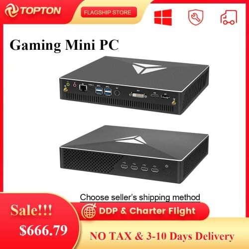 Topton High-End Mini PC Gamer Nvidia GTX 1660 Super 6G GDDR6 Desktop Computer Max 64GB DDR4 Ram Windows 10 Pro Dual-Band AC WiFi