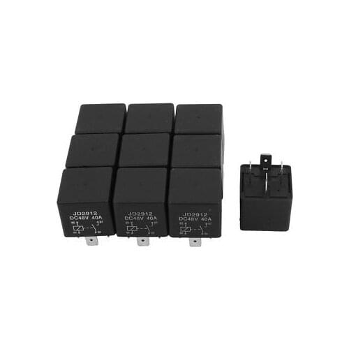 JD2912 DC 48V 40A 4 Pins SPST Vehicle Car Security Power Relay 10pcs