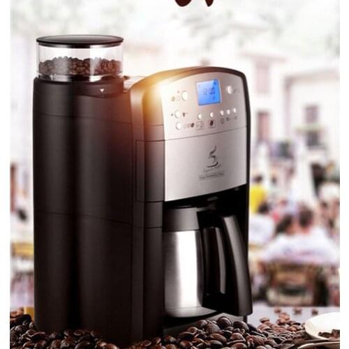 Cafe American Coffee Machine For Home Office Coffee Maker Grinding beans+make coffee 1500ML Coffee Making Machine 1-10 Cups