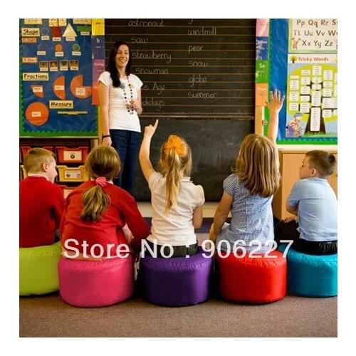 Colorful cube beanbags,mini chair, kids chair, children bean bag , junior footsool, round ottoman seat- free shipping