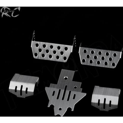Stainless Steel TRX4 Chassis Armor Bumper Axle Protector Skid Plate for 1/10 RC Crawler Car Traxxas TRX-4 Metal Upgrade Parts
