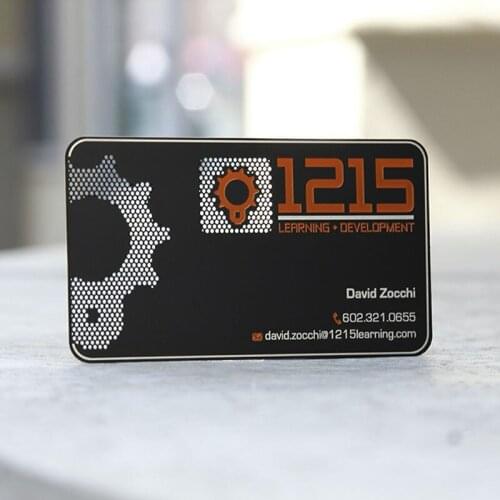 Metal membership card metal greeting card stainless steel metal card metal postcards high-grade matte black card design