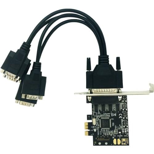 Multi-I/O PCI Express Card PCIE to 4 Serial Port Card RS232 Desktop Computer Expansion Card DB9 Pin COM Port Multi-user Card