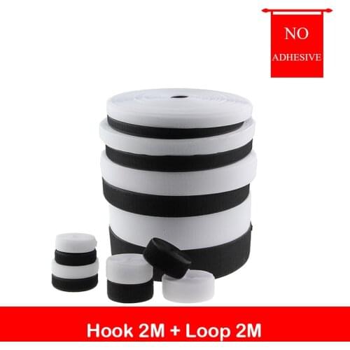 2M 16/20/25/30/40/50/100mm Velcros No Adhesive Fastener Nylon Magic Tape Strip Sewing Accessory Hook and Loop