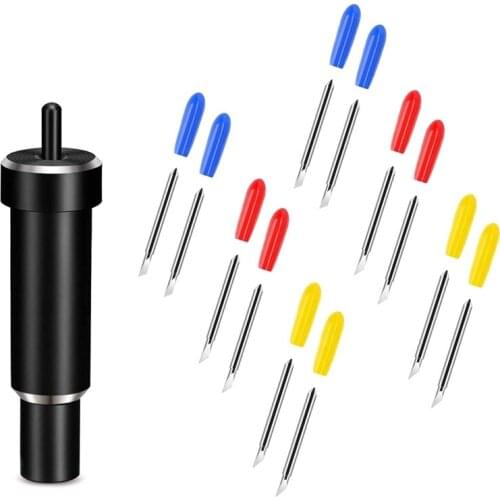 New Deep Cut Blades with Blade Housing,30/45/60 Degree Deep Point Replacement Blades Kit,for Cricut Explore,Explore Air 2