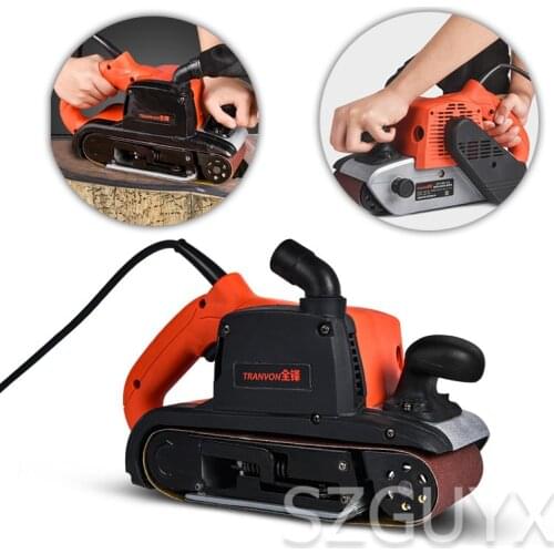 Portable small household electric belt machine tank sander plane woodworking sander sandpaper polishing machine