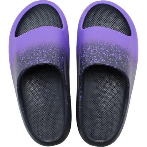 Outdoor Slippers Men Fancy Color EVA Shoes Non-slip Indoor Bathroom Home Slides Couple Flat Flip Flops Unisex Platform Slippers