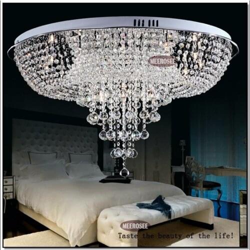 Modern Round Crystal Ceiling Lights Fixture Lustre de cristal Lamp Crystal Stair Light for Foyer Hallway Home Decoration MD8559