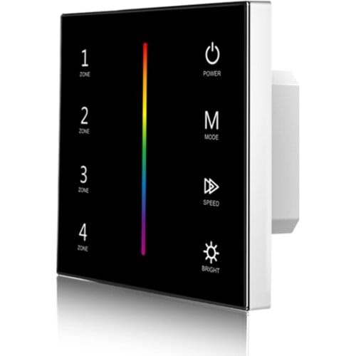 Led Dmx RGB Strip Controller 100V-240V High Voltage Input DMX512 Master Control Touch Panel Wall Mount String Tape Ribbon Dim