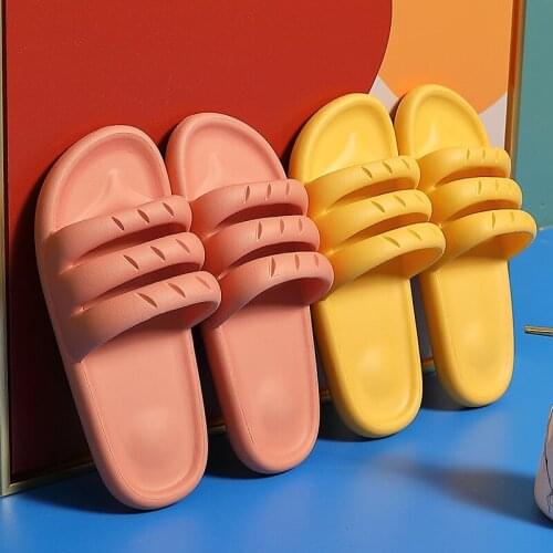 Women Unisex Slippers Indoor Bathroom Non-Slip Bathroom Bath Slippers Quick-Drying Home Thick SoftBreathable Sandals Lovers