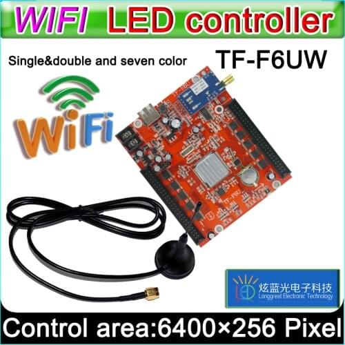 TF-F6UW wifi led Controller Card, p10 *** module Single&Dual color led signs, conventional p10 LED display control card