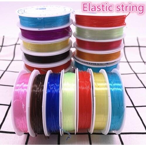 NEW 0.6 0.8 1.0mm Colourful Flexible Elastic Crystal Line Rope Cord for Jewelry Making Beading Bracelet Wire Fishing Thread Rope