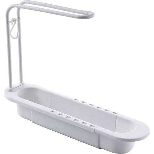 Retractable Detachable Sink Storage Rack Sponge Washing Pot Brush Drainage Finishing Storage Rack Easy Installation