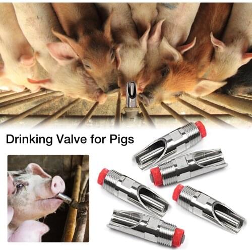 High-quality 5PCS Drinking Valve Stainless Steel Water Feeder Faucet Nimal Feeder Drinking Tool Replace Copper Valve