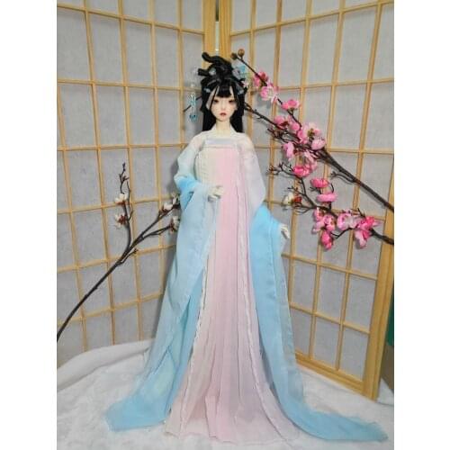 1/6 1/4 1/3 scale BJD clothes ancient costume Hanfu Fairy dress for BJD/SD MSD SD13 EID woman big girl doll accessories C0240