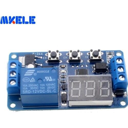 12V New Timer Relay DC LED Display Module Digital Delay Control Switch Module PLC Automation Timing Turn Off Board