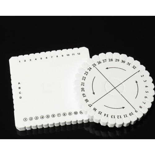 2Pcs Round Square Kumihimo Beading Cord Disc Disk Braiding Tool Plate For DIY Jewelry Making Desgin Board Handicraft Knit Tools