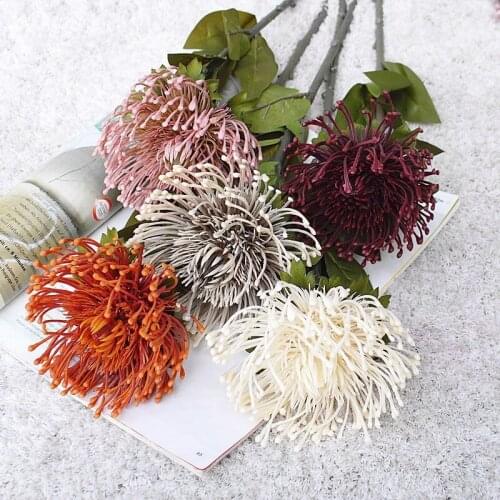 2021 Creative Needle Claw Artificial Flowers Bouquet Wedding Decoration Fake Plants Flowers For Home Living Room Garden Decor