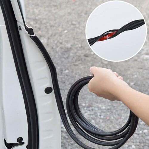 3/5/8/16M Universal Rubber B J Type Car Door Seal Strip Sticker Trunk Soundproofing Waterproof Sealing Auto Interior Accessories