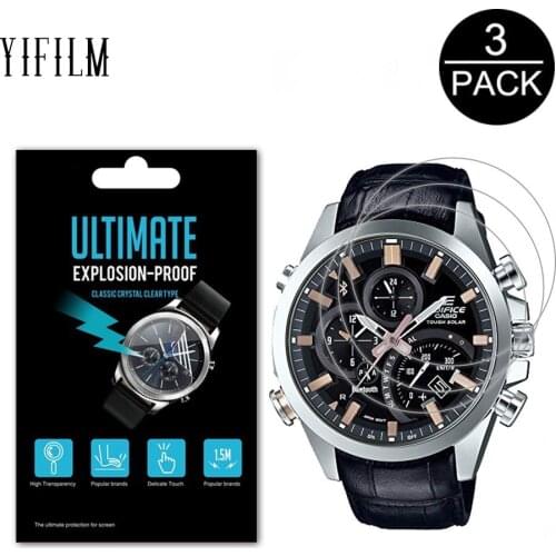 3Pack For Casio EQB-900D EQB-501 EQB 500 Anti-scratch Anti-bubbles Explosion-Proof Guard Film For CASIO Watch Screen Protector