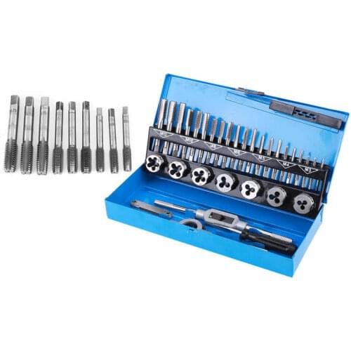 32Pcs/Set M3-M12 Tap Wrench M1-M25 Die Wrench Threaded Tap and Die Set Rethread Tool Kit with Storage Bag