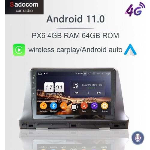 720P Wireless Carplay PX6 9" DSP Android 10.0 4GB + 128GB Car DVD Player GPS RDS Radio Bluetooth 5.0 For KIA Seltos 2019 2020