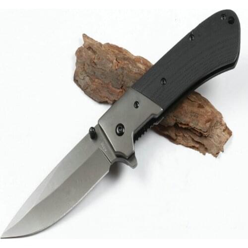 A336 Quick Opening Folding Knife G10+Steel Sheet HnadleTactical Self-Defense Survival Pocket EDC Tool Very Sharp