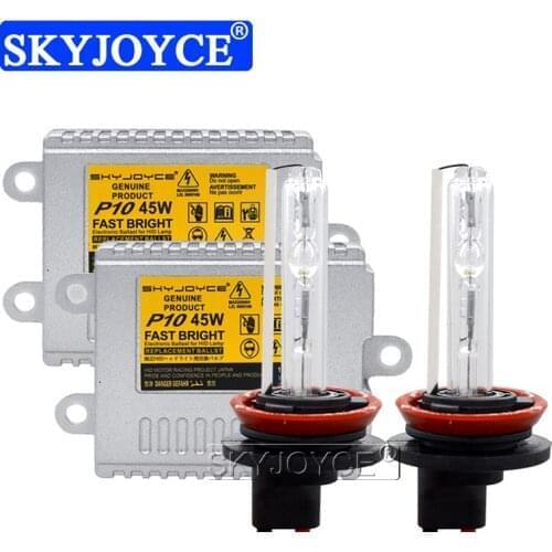 SKYJOYCE AC Ballast H11 H1 H3 H7 HB3 9005 HB4 9006 Car Light Bulb 6000K 4300K 8000K 45W Fast Bright HID Conversion Kit Xenon