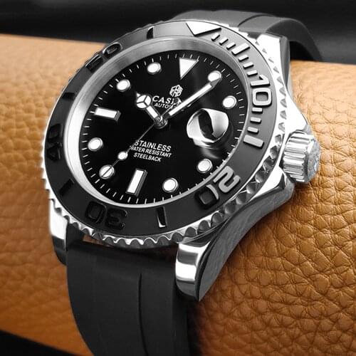 Top Luxury Brand Watches for Men Automatic Mechanical Wristwatches Sports 43mm Stainless Steel Ceramic Bezel Luminous Watch 2021