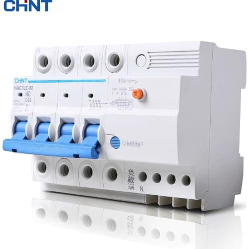CHINT Leakage Protection Four-phase Leakage Circuit Breaker NBE7LE 4P 32A With Leakage Protector Air Switch