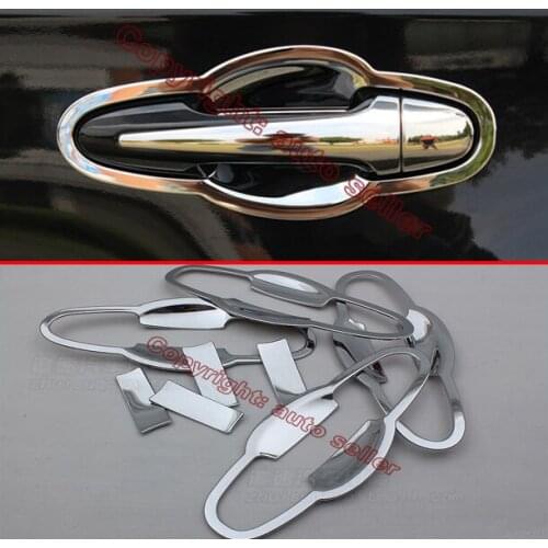 For TOYOTA RAV4 2016 2017 ABS Chrome Door Handle Bowl Cover Cup Trim Molding Garnish
