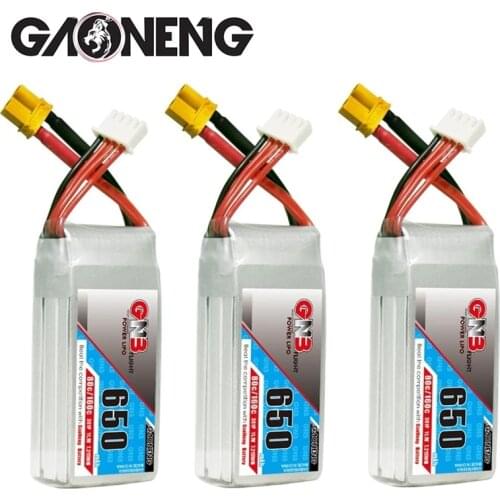 GAONENG GNB 11.1v 650mAh 3S 80C/160C lithium battery with XT30 Plug for FPV Racing Drone 4 axis UAV RC Quadcopter RC Drone