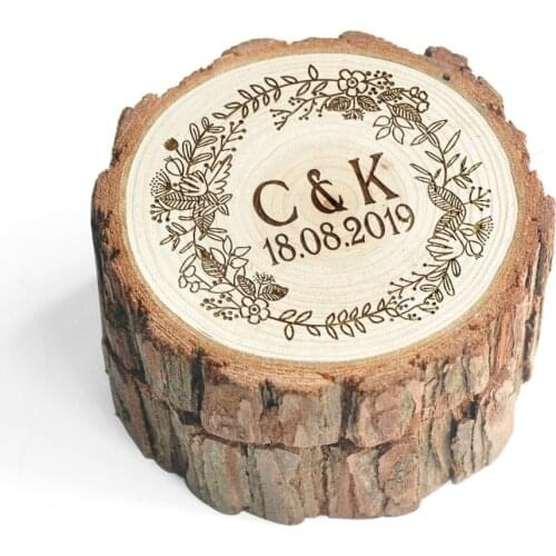 Personalized Ring Box,Rustic Wedding Ring Box,Wooden Ring Holder,Customized Wedding Ring Bearer Box,Engagement Box