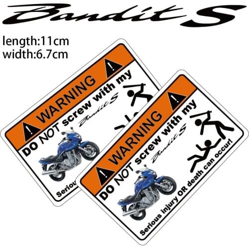 KODASKIN Motorcycle Cheap Creative Warning Sticker Decal for Suzuki Bandit S