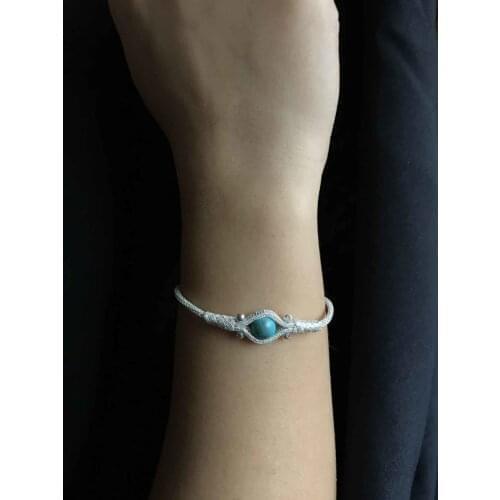 Midyat Cagri Silver Blue Bracelets