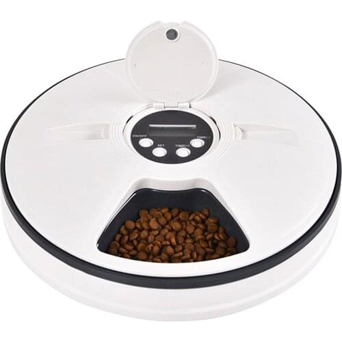 Feeder Pet Bowl 6 Cells Auto Dog Food Feeding Container Easy To Disassemble Six-hole Smart Regular And Quantitative Tableware