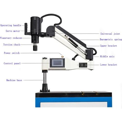 New CE 220V M3-30 Vertical Type Servo Motor Electric Tapper Tapping Tool Machine-working Taps Threading Machine Electric Tapping