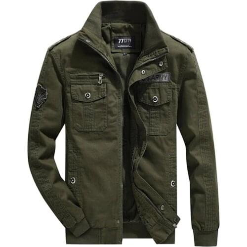 Plus Size M - 6XL Military Jacket Men Spring Autumn Pilot Jacket Coat Mens windbreakers Bomber Jackets for Cargo Flight Jacket