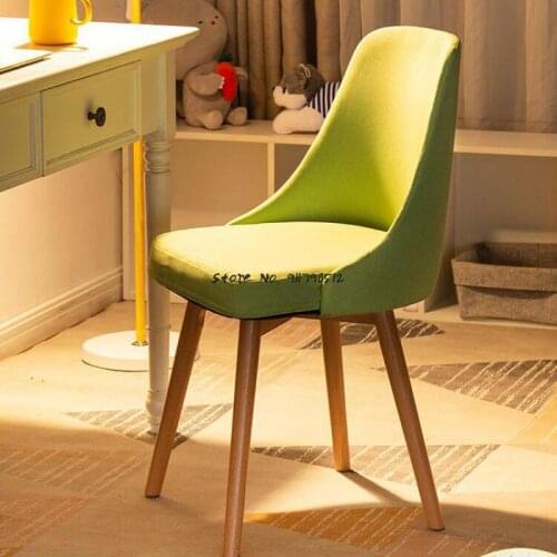 Study desk chair student chair wooden simple Nordic makeup chair backrest dormitory chair leisure home computer chair