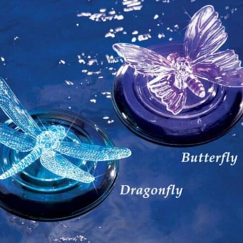 Solar LED Float Lamp Butterfly Dragonfly Shape Garden Pond Water Light Swimming Pool Water Light Decoration Outdoor Accessories