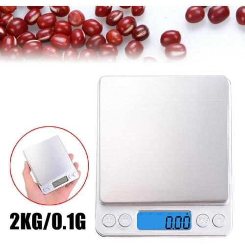 Precision LCD Digital Scales 2kg/0.1g Mini Electronic Grams Weight Balance Scale For Tea Baking Weighing Portable