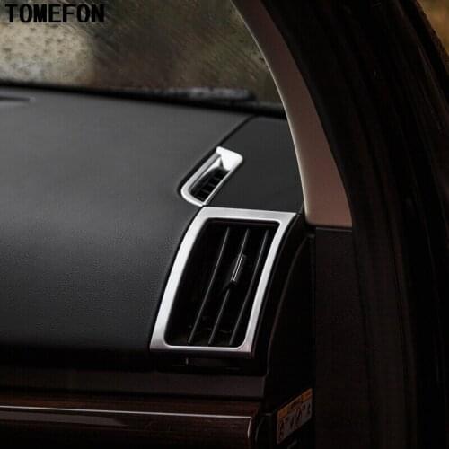 TOMEFON For Land Rover Freelander 2 LR2 2012-2015 Sport 6pcs Chrome Inner A/C Air Condition Vent Outlet Bezel Cover Molding Trim