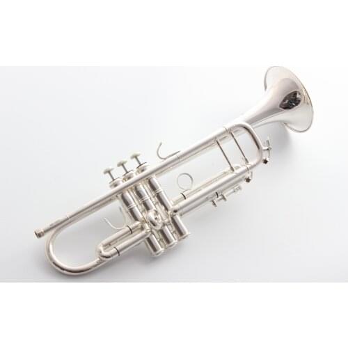 MARGEWATE Bb Trumpet Silver Plated B Flat Trompete Musical Instrument with Accessories
