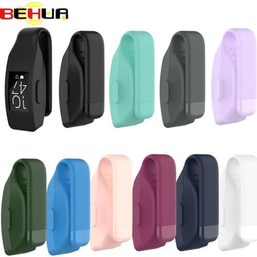Universal Steel Clip Protector Holder Silicone Protective Case Clip For Fitbit Inspire Inspire HR Tracker Watch Accessories case