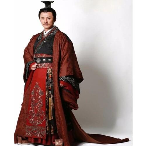 High end quality Ancient China Prince Emperor Costume Outfit New TV Play Film Garments Hanfu Embroidered Dragon' Party Cosplay