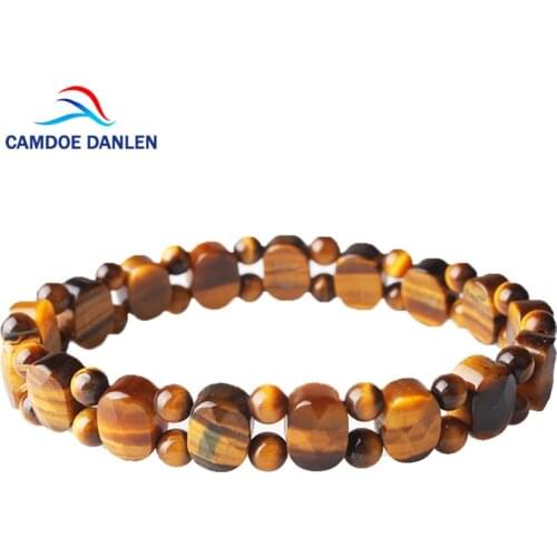 Classic Jewelry Bracelet Bangle Women Strand Bracelets Natural Stone Vintage Tiger Eye Mala Beads Pulseras Bijoux 2018 Fashion